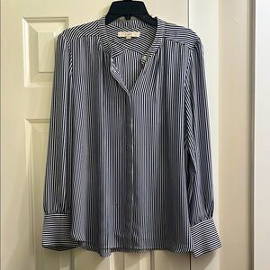 Classic Navy and White Striped Blouse